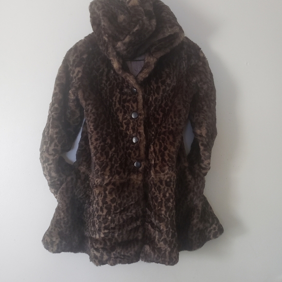 HP. Free People Leopard Print Peplum Coat - Picture 5 of 16